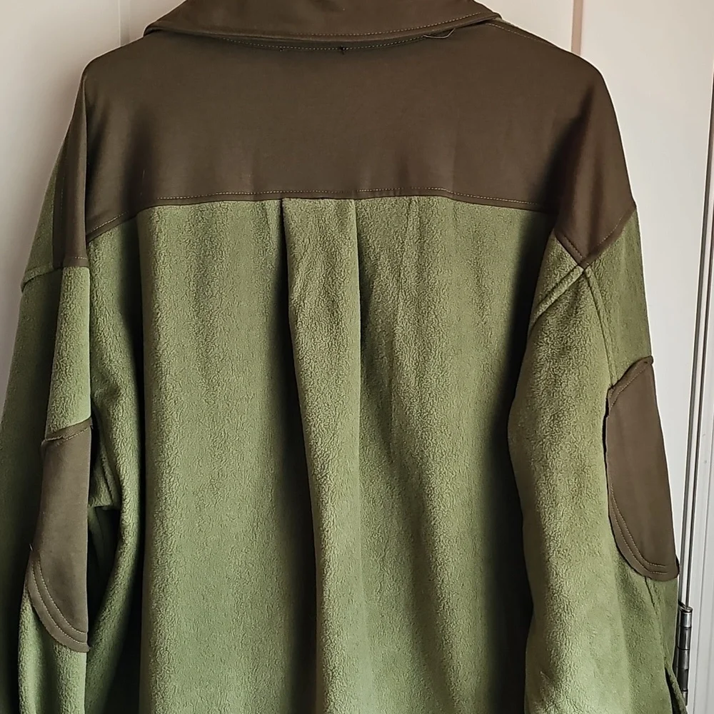 Heyson Womens sz S/M nwts Oversized shacket. Greens, Fleece!